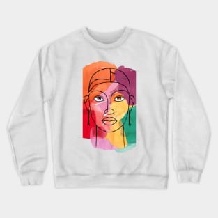 woman face Crewneck Sweatshirt